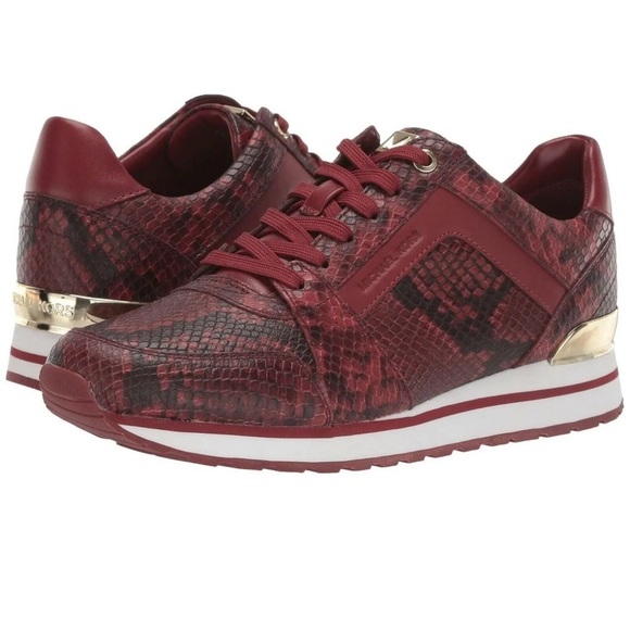 MICHAEL Michael Kors Women’s Billie Trainer Sneakers Red Size 6.5 - Picture 6 of 15